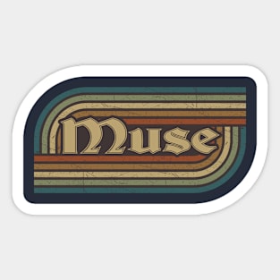 Muse Vintage Stripes Sticker